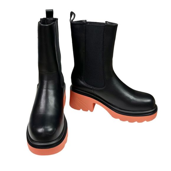 Vivianly Platform Chelsea Lug Sole Chunky Block Heel Boots - Size 39 - Picture 4 of 11